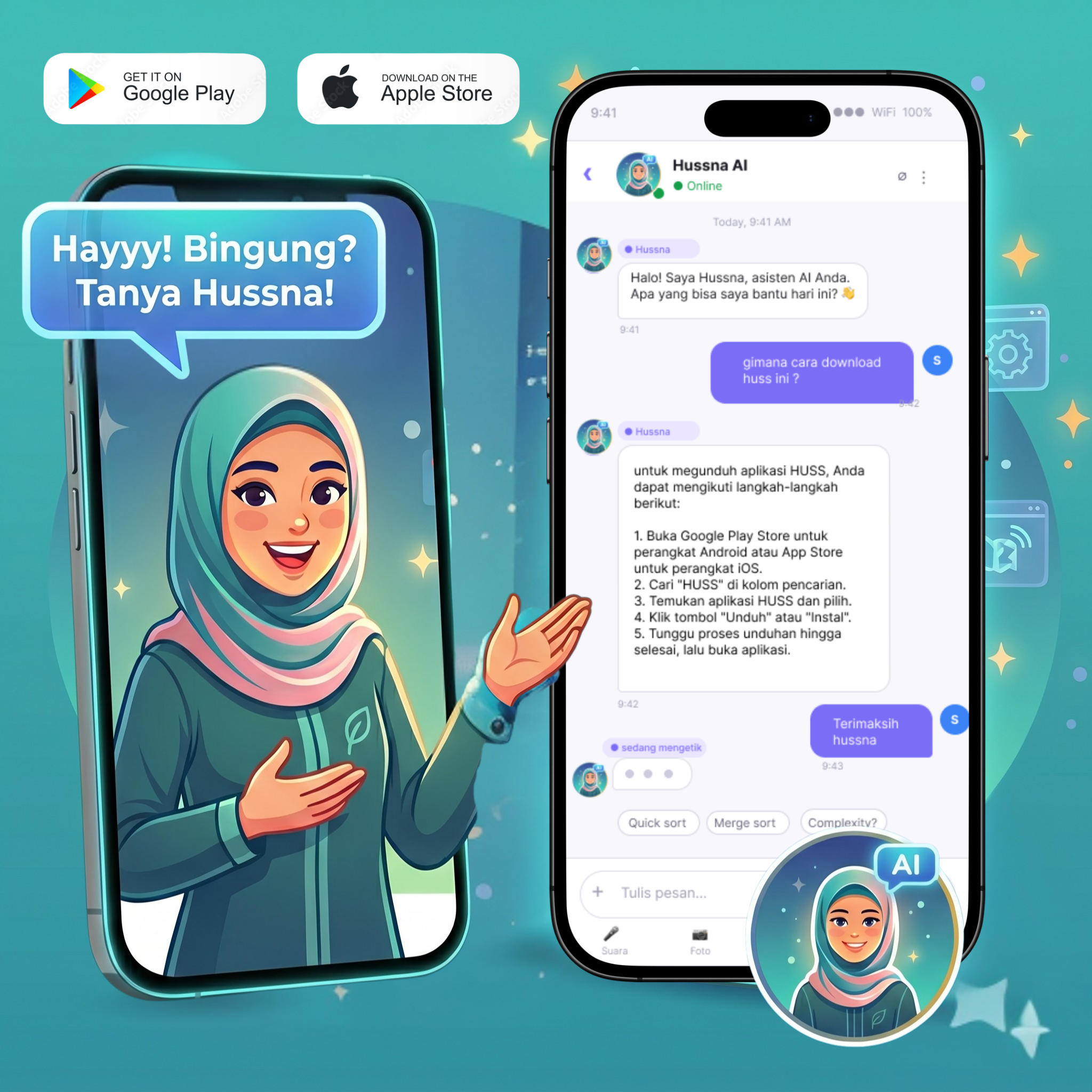 Hussna AI Mockup